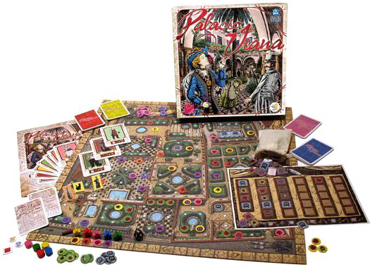 Componentes del juego Palacio de Viana